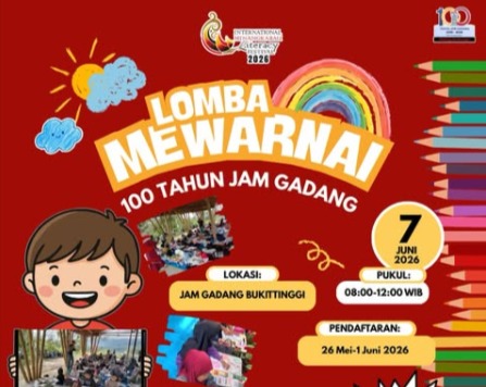Lomba Mewarnai 100 tahun jam Gadang